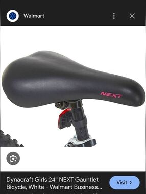 NEXT  Black Bike With Pink NEXT Logo NWOT